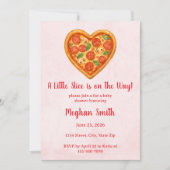 Heart Shaped Pizza Baby Shower Invitation (Devant)