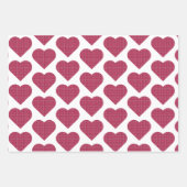 Heart Shaped Plaid Red Pink Inpakpapier Vel (Voorkant 3)