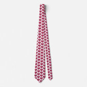 Heart Shaped Plaid Red Pink Neck Tie Stropdas (Voorkant)