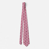 Heart Shaped Plaid Red Pink Neck Tie Stropdas (Achterkant)