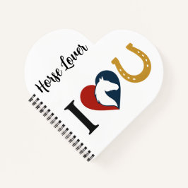 Heart Shaped Spiral Bound Notebook for Horse Lover Notitieboek