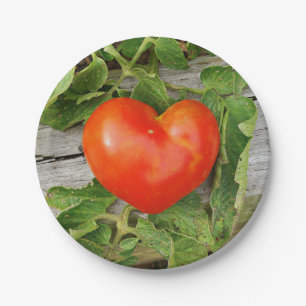 Heart Shaped Tomato Papieren Bordje