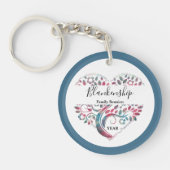 Heart Shaped Tree Family Reunion Template Sleutelhanger (Voorkant)