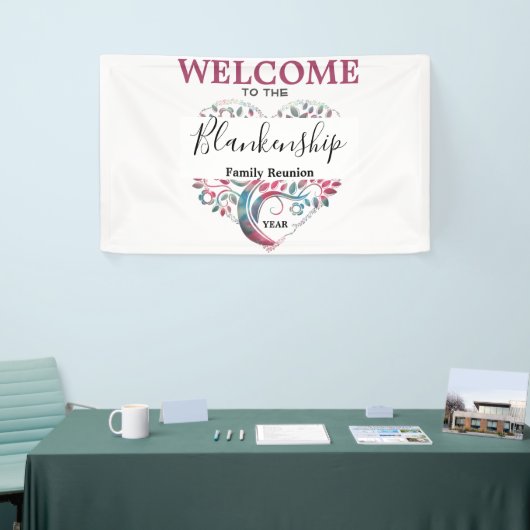 Heart Shaped Tree Family Reunion Template Spandoek (Beurs)