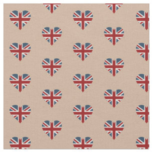 Heart Shaped Union Jack Flag Stof