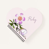 Heart Shaped Wax flower Notitieboek (Voorkant)