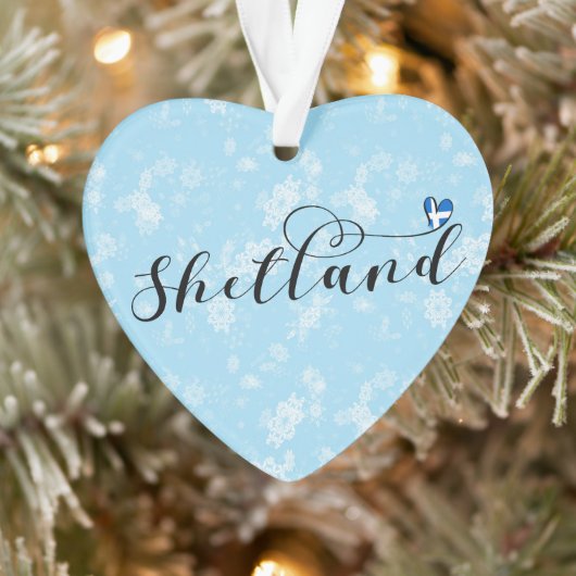 Heart Shetland Flag, Shetland Islands Ornament (Boom)