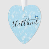 Heart Shetland Flag, Shetland Islands Ornament (voorkant)