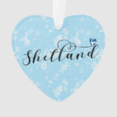 Heart Shetland Flag, Shetland Islands Ornament (achterkant)