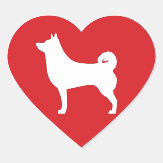 Heart Shiba Inu - Sticker Heart (Devant)