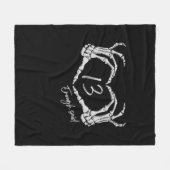 Heart Skeleton Hand Classic Fleece Deken (Voorkant (Horizontaal))