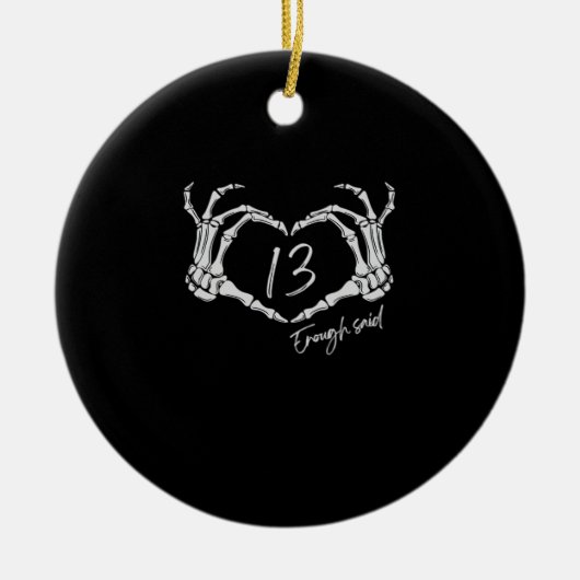 Heart Skeleton Hand Classic Keramisch Ornament (Voorkant)