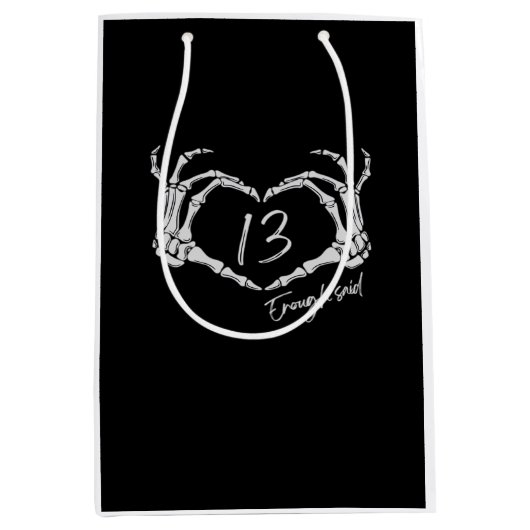 Heart Skeleton Hand Classic Medium Cadeauzakje (Voorkant)