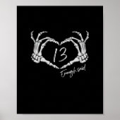 Heart Skeleton Hand Classic Poster (Voorkant)