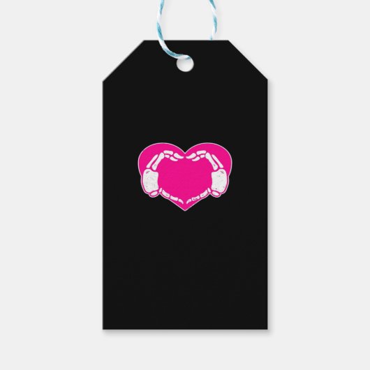 Heart Skeleton Hands Gothic Valentijn Classic Cadeaulabel (Voorkant)