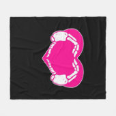 Heart Skeleton Hands Gothic Valentijn Classic Fleece Deken (Voorkant (Horizontaal))