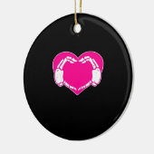 Heart Skeleton Hands Gothic Valentijn Classic Keramisch Ornament (Links)