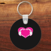 Heart Skeleton Hands Gothic Valentijn Classic Sleutelhanger (Voorkant)