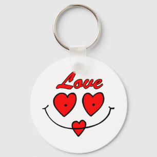 Heart Smiley Face Sleutelhanger