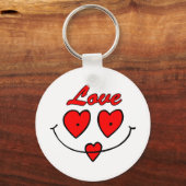 Heart Smiley Face Sleutelhanger (Voorkant)