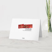 Heart Snowflake Christmas | Rood Feestdagen Kaart (Achterkant)