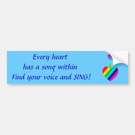 Heart Song Bumpersticker (Voorkant)