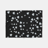 Heart Sparkle Diamonds Fleece Deken (Voorkant (Horizontaal))