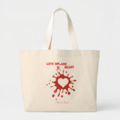 Heart Splash Art – Creative Love Expression Design Grote Tote Bag (Voorkant)