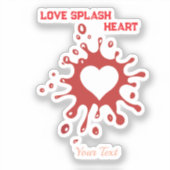 Heart Splash Art – Creative Love Expression Design Sticker (Voorkant)