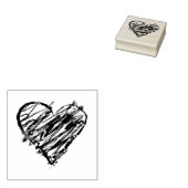 Heart Stamp Rubberstempel (Gestempeld)