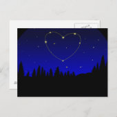 Heart Star Constellation Briefkaart (Voorkant / Achterkant)