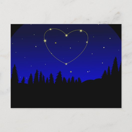 Heart Star Constellation Briefkaart (Voorkant)