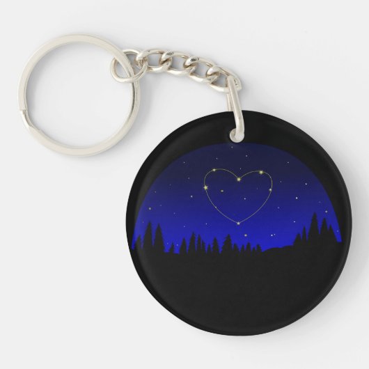 Heart Star Constellation Sleutelhanger (Voorkant)