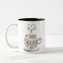 Heart Steam Coffee Mom - Tijdloze Moederdag ArtT Tweekleurige Koffiemok