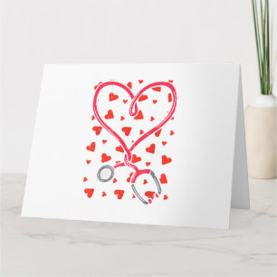 Heart Stethoscoop Cute Love Nursing Valentijnsdag Kaart