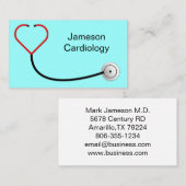 Heart Stethoscoop-Visitekaartje Visitekaartje (Voorkant / Achterkant)
