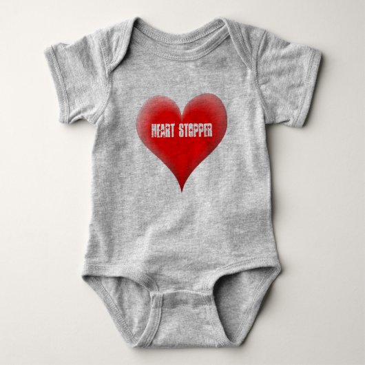 HEART STOPPER Toddler Cute Big Red Heart Romper (Voorkant)