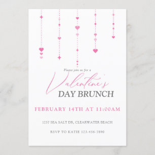 Heart String Valentine's Day Brunch Invitation