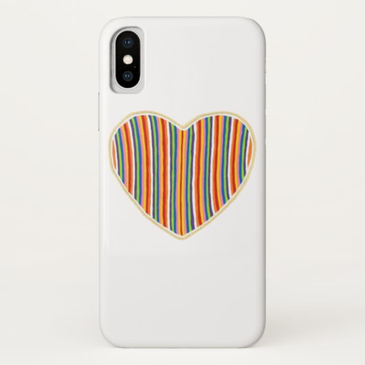 Heart Stripes iPhone Case (Achterkant)