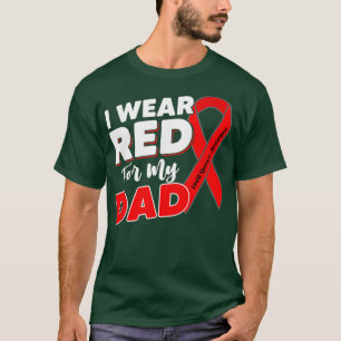 Heart Survivor Warrior I Draag Red voor mijn vader T-shirt