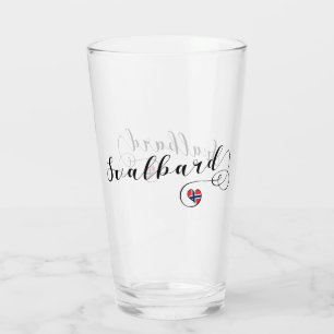 Heart Svalbard Flag, Spitsbergen, Noorwegen Glas