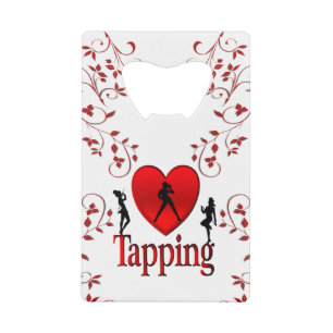 Heart Tapping Dance Design Kredietkaart Flessenopener