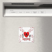 Heart Tapping Dance Design Magneet (Insitu (Vaatwasser))