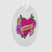 Heart Tattoo NAME Fleurs Pois Amusement (devant)