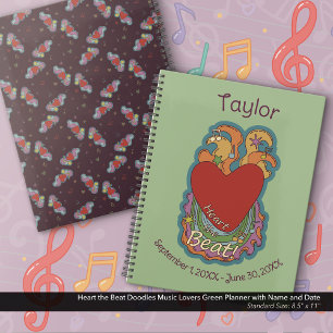 Heart the Beat Doodles for Music Lovers Green