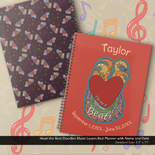 Heart the Beat Doodles for Music Lovers Red