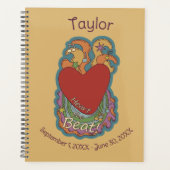 Heart the Beat Doodles Music Lovers Nom Orange (Devant)