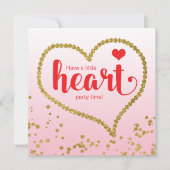 Heart Theme Family Reunion Birthday Party Kaart (Voorkant)