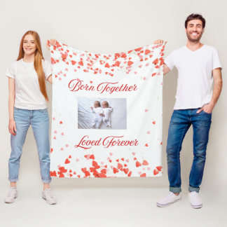 Heart Theme Twin Fleece Deken