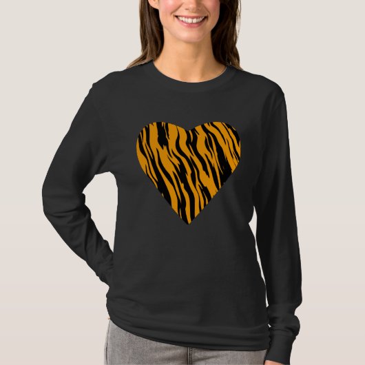 Heart Tiger Cheetah Leopard Print T-shirt (Voorkant)